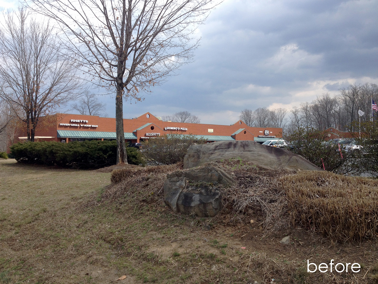 Before image of retail shopping center